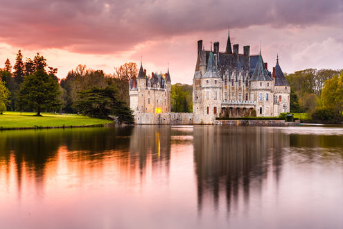 Обои на рабочий стол Castle in Brittany / замок Шато-де-ла-Бретеш в Бретани, by Loic Lagarde