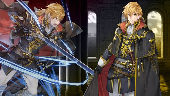 Обои на рабочий стол Парень в военной форме из игры Знак огня / Fire Emblem