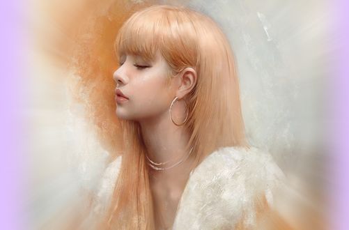 Обои на рабочий стол Девушка с длинными волосами, by Justine Florentino