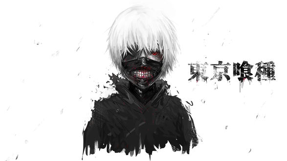 Обои на рабочий стол Ken Kaneki / Кен Канеки из аниме Tokyo Ghoul / Токийский Гуль, by Ullbors