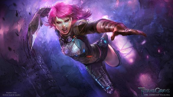 Обои на рабочий стол Девушка-воин Lemley из игры Titansgrave:The Ashes of Valkana, by Rayden Chen