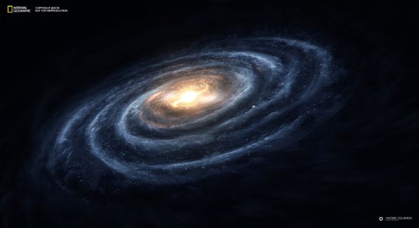 Обои на рабочий стол Галактика в космическом пространстве, by Antoine Collignon & National Geographic