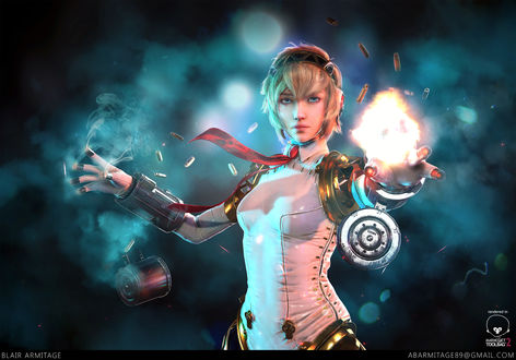 Обои на рабочий стол Aigis / Айгис из аниме Персона 3 / Persona 3, by Blair Armitage