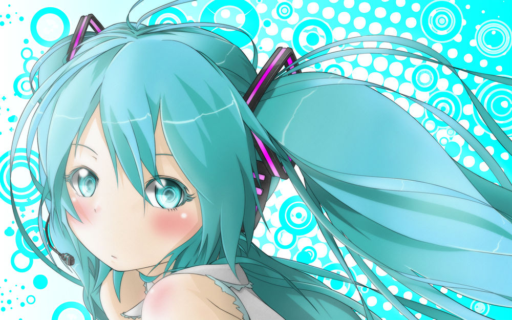 Обои для рабочего стола Vocaloid Miku Hatsune / Вокалоид Мику Хацунэ, by rlxa