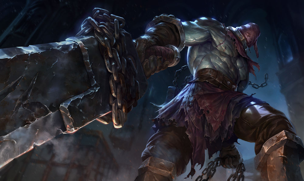 Обои для рабочего стола Nightmare Tryndamere / Кошмарный Триндамер из игры Лига Легенд / League of Legends, by SIXMOREVODKA STUDIO