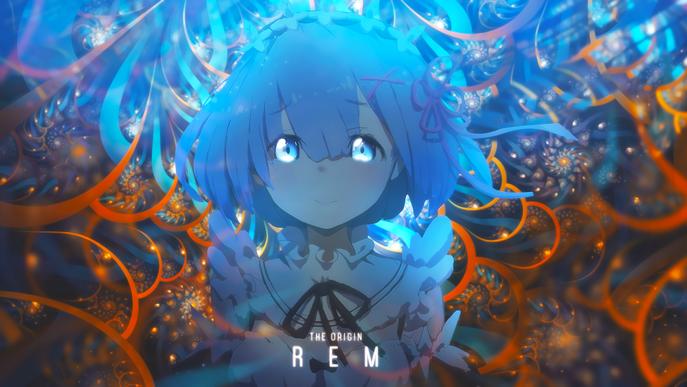 Обои для рабочего стола Rem / Рем из аниме Re: Zero kara Hajimeru Isekai Seikatsu / Re: Жизнь в альтернативном мире с нуля, by Totoro-GX