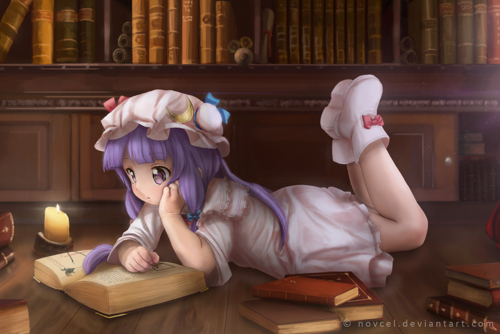 Обои для рабочего стола Patchouli Knowledge / Пачули Нолидж из игры-аниме Touhou Project / Проект Восток, by novcel