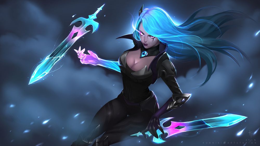 Обои для рабочего стола Katarina / Катарина из игры League of Legends / Лига Легенд, by Kunniki Kaitlin Tai