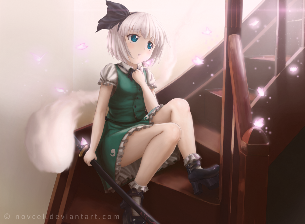 Обои для рабочего стола Youmu Konpaku / Ему Компаку из игры-аниме ouhou Project / Проект Восток, by novcel