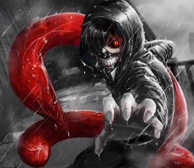 Обои на рабочий стол Ken Kaneki / Кэн Канэки из аниме Tokyo Ghoul / Токийский Гуль