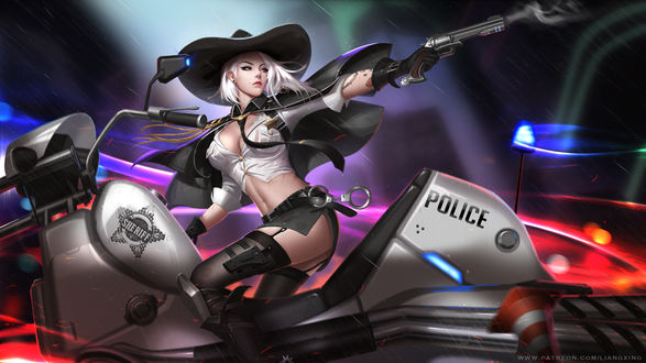 Обои на рабочий стол Sheriff Ashe / Шериф Аш, by Liang-Xing