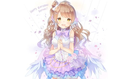 Обои на рабочий стол Happy birthday Kotori, из аниме Живая любовь! / Love Live, by Hitsukuya