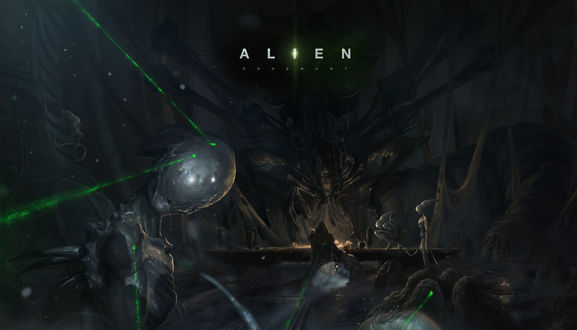 Обои на рабочий стол Королева монстров, арт к фильму Alien: Covenant / Чужой: Завет, by Jun Seong Park