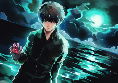Обои на рабочий стол Kaneki Ken / Канеки Кен аниме Tokyo Ghoul / Токийский Гуль