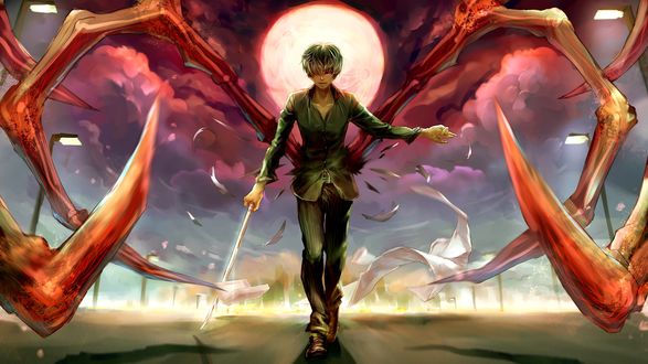 Обои на рабочий стол Haise Sasaki / Хайсэ Сасаки из аниме Tokyo Ghoul / Токийский Гуль