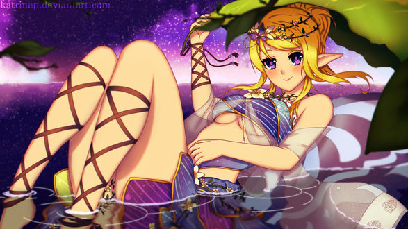 Обои на рабочий стол Eri Ayase / Эри Аясэ из аниме Love Live! School Idol Project / Живая любовь! Проект Школьный идол, by KatrineP