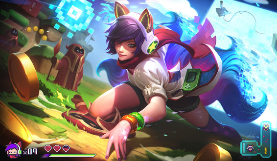 Обои на рабочий стол Ahri / Ари из игры League of Legends / Лига Легенд, by Alex Flores