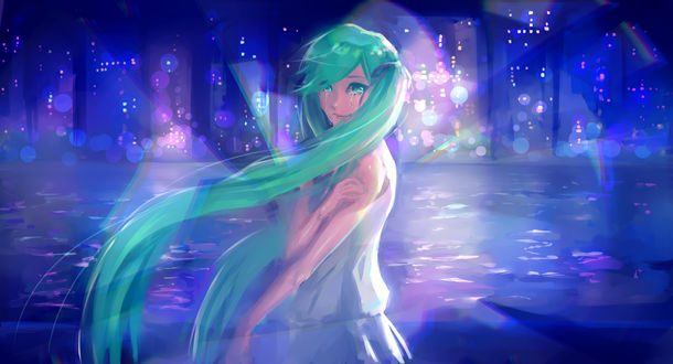 Обои на рабочий стол Vocaloid Miku Hatsune / Вокалоид Мику Хацунэ, by My-Magic-Dream