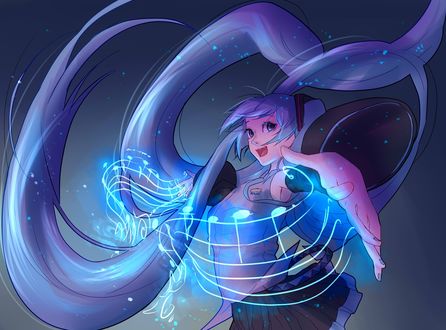 Обои на рабочий стол Vocaloid Miku Hatsune / Вокалоид Мику Хацунэ, by My-Magic-Dream