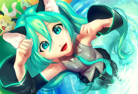 Обои на рабочий стол Vocaloid Miku Hatsune / Вокалоид Мику Хацунэ, by My-Magic-Dream