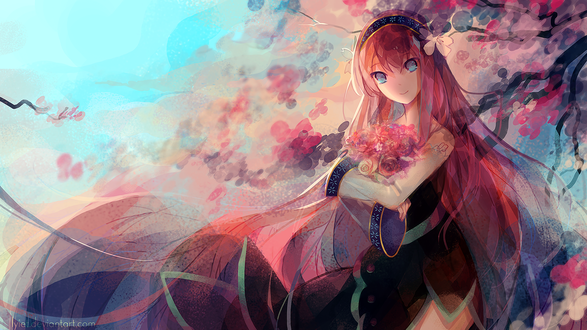 Обои на рабочий стол Vocaloid Megurine Luka / Вокалоид Мегуринэ Лука, by Lyiet