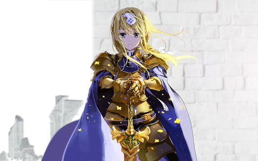 Обои на рабочий стол Alice Synthesis Thirty / Алиса Синтезис Сети арт персонажа из аниме Sword Art Online Alicization / Мастера Меча Онлайн Алисизация