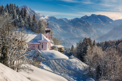 Обои на рабочий стол Зима в Maria Gern, Berchtesgaden, Bayern, Germany / Мария Герн, Берхтесгаден, Бавария, Германия, by Maciej Bartnicki