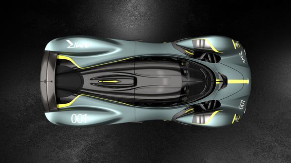 Обои на рабочий стол Aston Martin Valkyrie with AMR Pack: Track Performance Pack – Stirling Green and Lime livery
