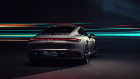 Обои на рабочий стол Новый Porsche 911 Carrera 4S (992), 2018 года