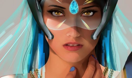 Обои на рабочий стол Symmetra, Satya Vaswani / Симметра, Сатья Васвани из игры Overwatch / Дозор, by Ringo Applegreed