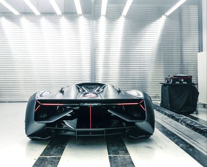 Обои на рабочий стол Футуристический концепт-кар Lamborghini Terzo Millennio / Третье тысячелетие 2017 года
