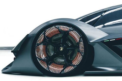 Обои на рабочий стол Футуристический концепт-кар Lamborghini Terzo Millennio / Третье тысячелетие 2017 года