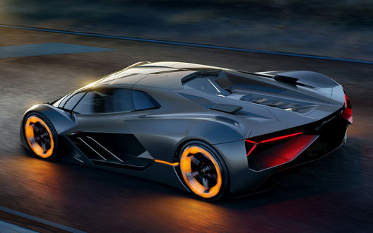 Обои на рабочий стол Футуристический концепт-кар Lamborghini Terzo Millennio / Третье тысячелетие 2017 года