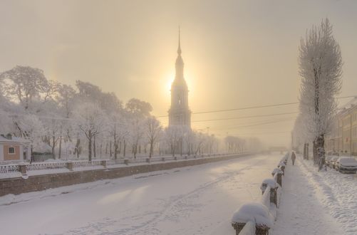 Обои на рабочий стол Крюков канал зимой, Санкт-Петербург, фотограф Гордеев Эдуард