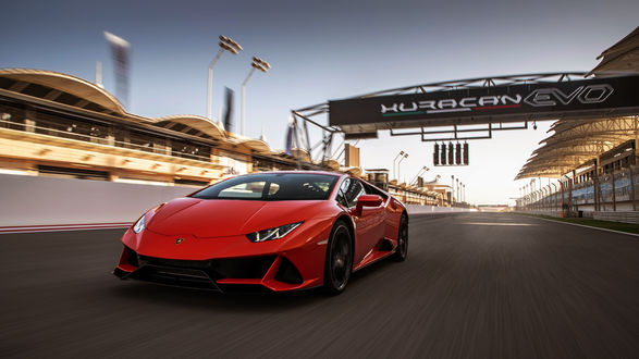 Обои на рабочий стол Спорт кар Lamborghini HuracГЎn EVO (LB724), 2019 года