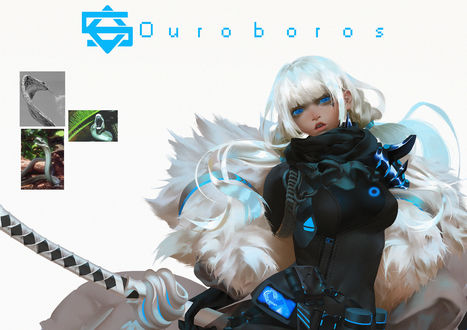Обои на рабочий стол Девушка-Assassin / Убийца из игры Ouroboros, by Xiang Liu