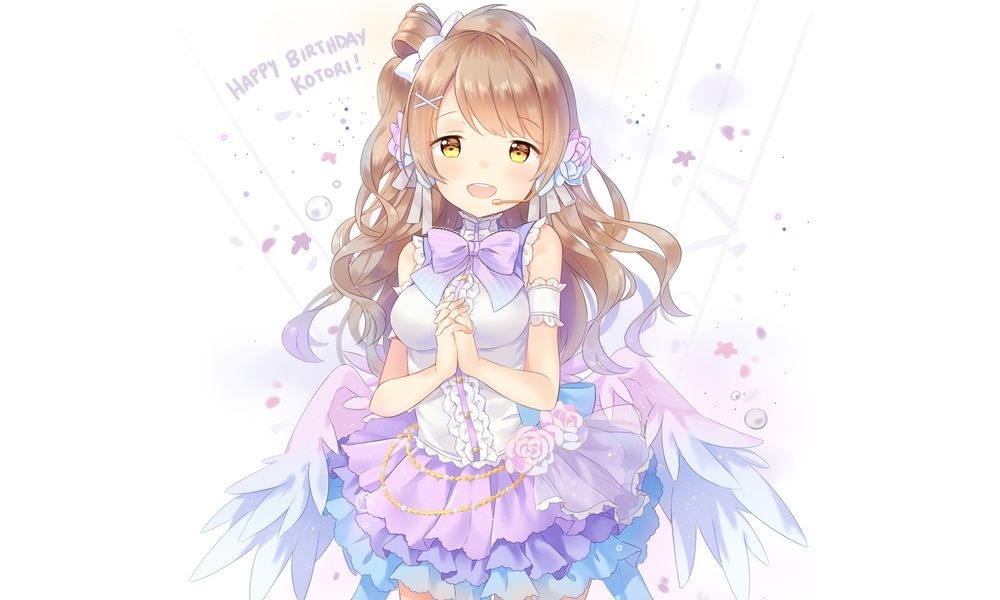 Обои для рабочего стола Happy birthday Kotori, из аниме Живая любовь! / Love Live, by Hitsukuya