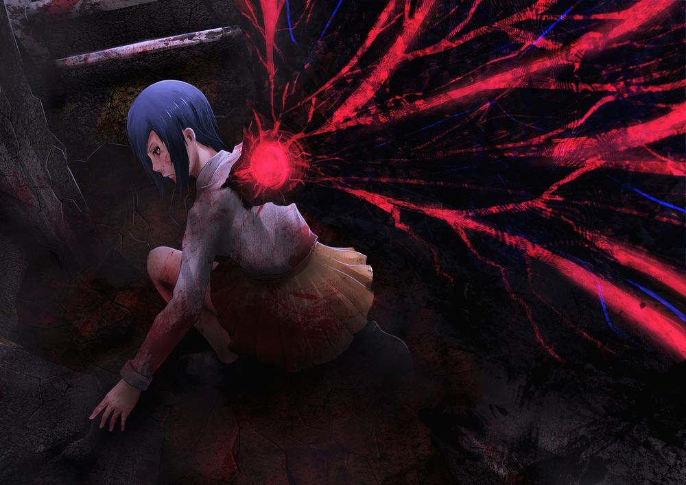 Обои для рабочего стола Kirishima Touka / Кирисима Тока из аниме Tokyo Ghoul / Токийский Гуль
