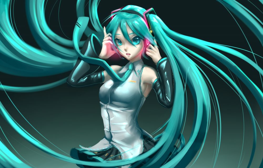 Обои для рабочего стола Vocaloid Miku Hatsune / Вокалоид Мику Хацунэ, by My-Magic-Dream