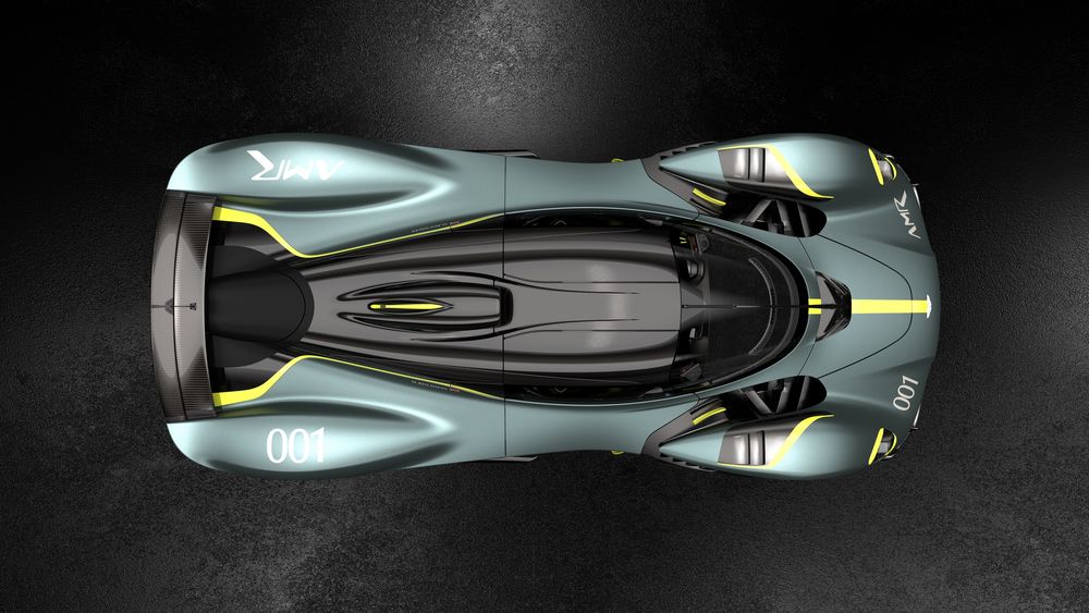 Обои для рабочего стола Aston Martin Valkyrie with AMR Pack: Track Performance Pack – Stirling Green and Lime livery