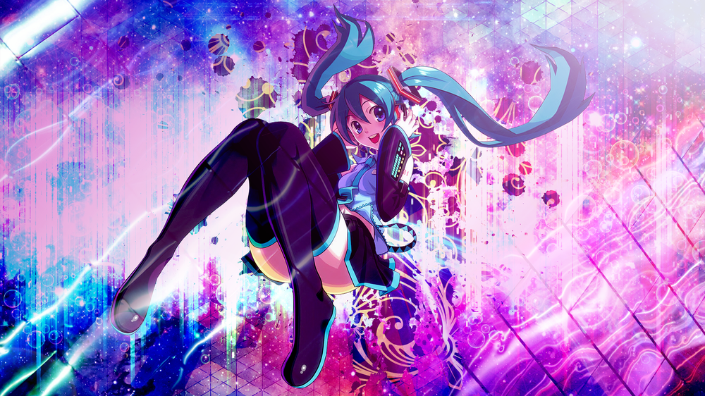 Обои для рабочего стола Vocaloid Miku Hatsune / Вокалоид Мику Хацунэ, by Vocalmaker