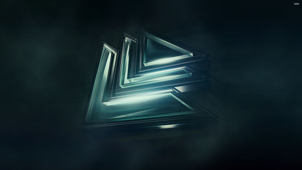 Обои для рабочего стола 3D логотип Revealed Recordings на фоне дыма ди-джея Hardwell