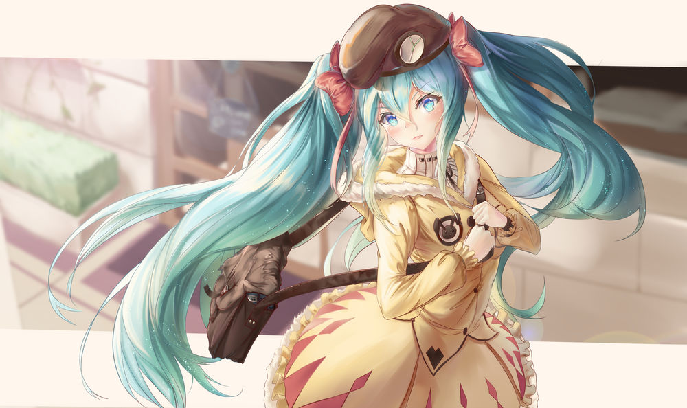 Обои для рабочего стола Vocaloid Miku Hatsune / Вокалоид Мику Хацунэ