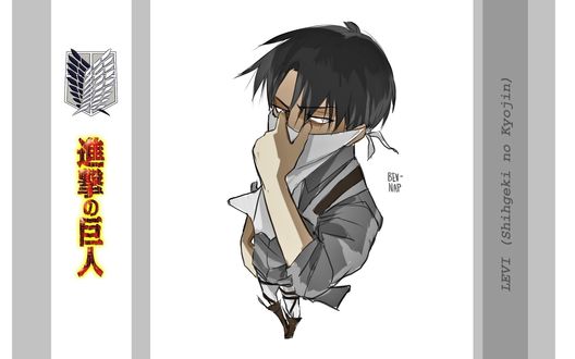 Обои на рабочий стол Levi / Леви из аниме Атака Титана / Attack on Titan / Shingeki no Kyojin