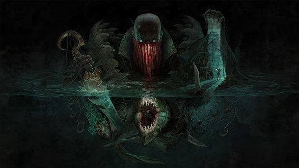 Обои на рабочий стол Pyke: The Bloodharbor Ripper / Пайк: Потрошитель из Кровавой гавани из игры League of Legends / Лига Легенд, by Jason Chan