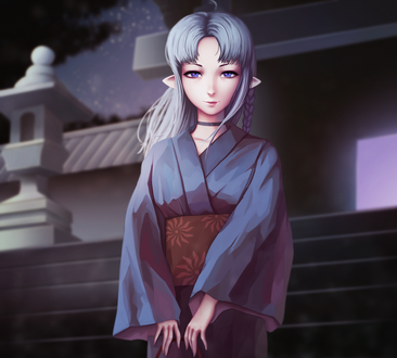 Обои на рабочий стол Caster Medea / Кастер Медея арт персонажа из аниме Fate: Stay Night: Unlimited Blade Works / Судьба: Ночь схватки: Клинков Бесконечный Край, by Miura Naoko
