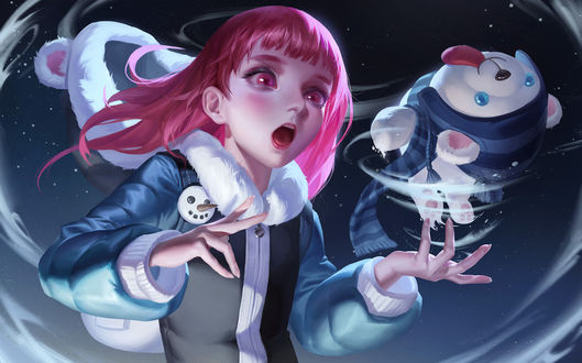 Обои на рабочий стол Annie / Энни из игры League of Legends / Лига Легенд, by Weifeng Liu