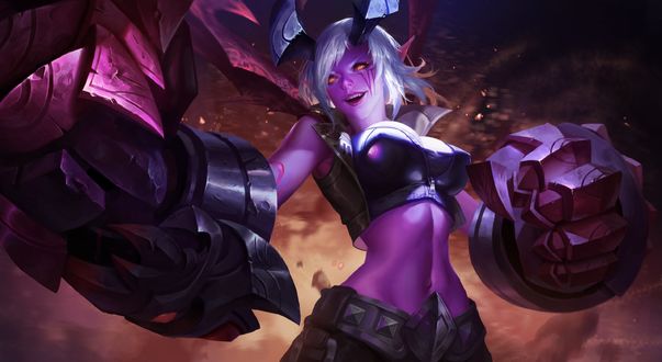 Обои на рабочий стол Vi / Ви из игры Лига Легенд / League of Legends, by Weifeng Liu