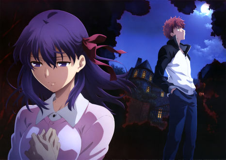 Обои на рабочий стол Matou Sakura / Мато Сакура и Emiya Shirou / Эмия Широ аниме Fate: Stay Night: Heavens Feel / Судьба: Ночь Схватки: Прикосновение Небес