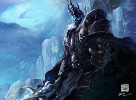 Обои на рабочий стол The Lich King / Король Лич из игры World of Warcraft / Мир военного ремесла, by Kan Liu